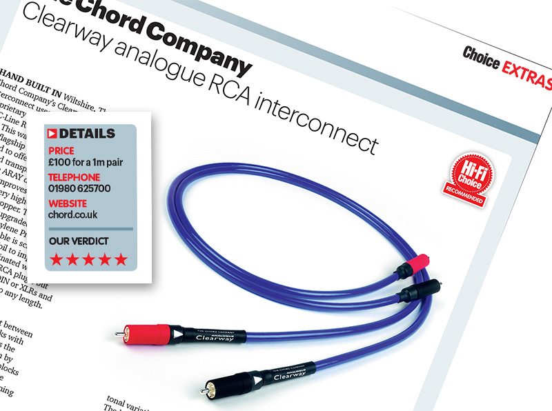 Chord Clearway 2 RCA na 3.5 mm Jack 1 m